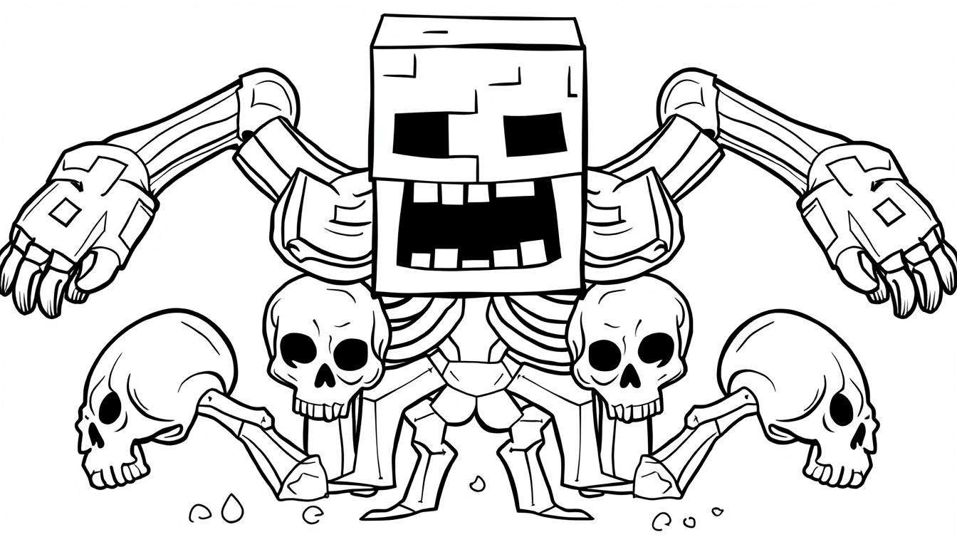 découvrez des coloriages gratuits du wither de minecraft à imprimer pour les enfants ! idées créatives et modèles uniques pour s'amuser et développer l'imagination autour de l'univers minecraft.