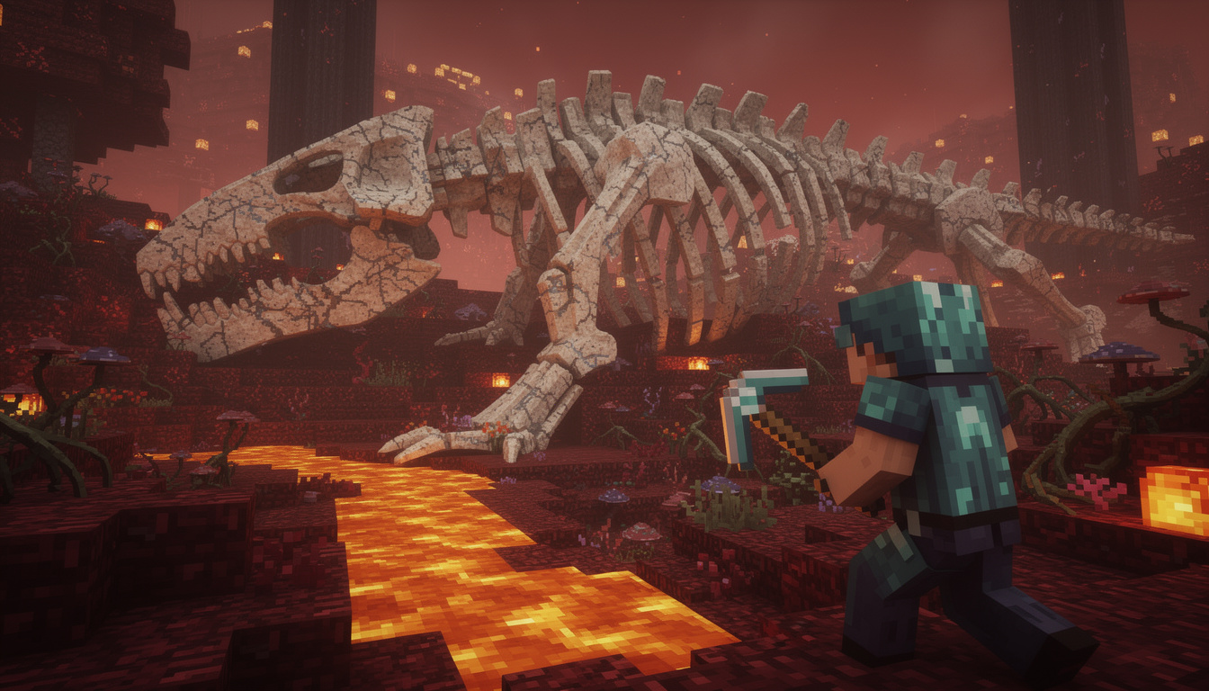 Fossile du nether minecraft : comment le trouver et l’utiliser