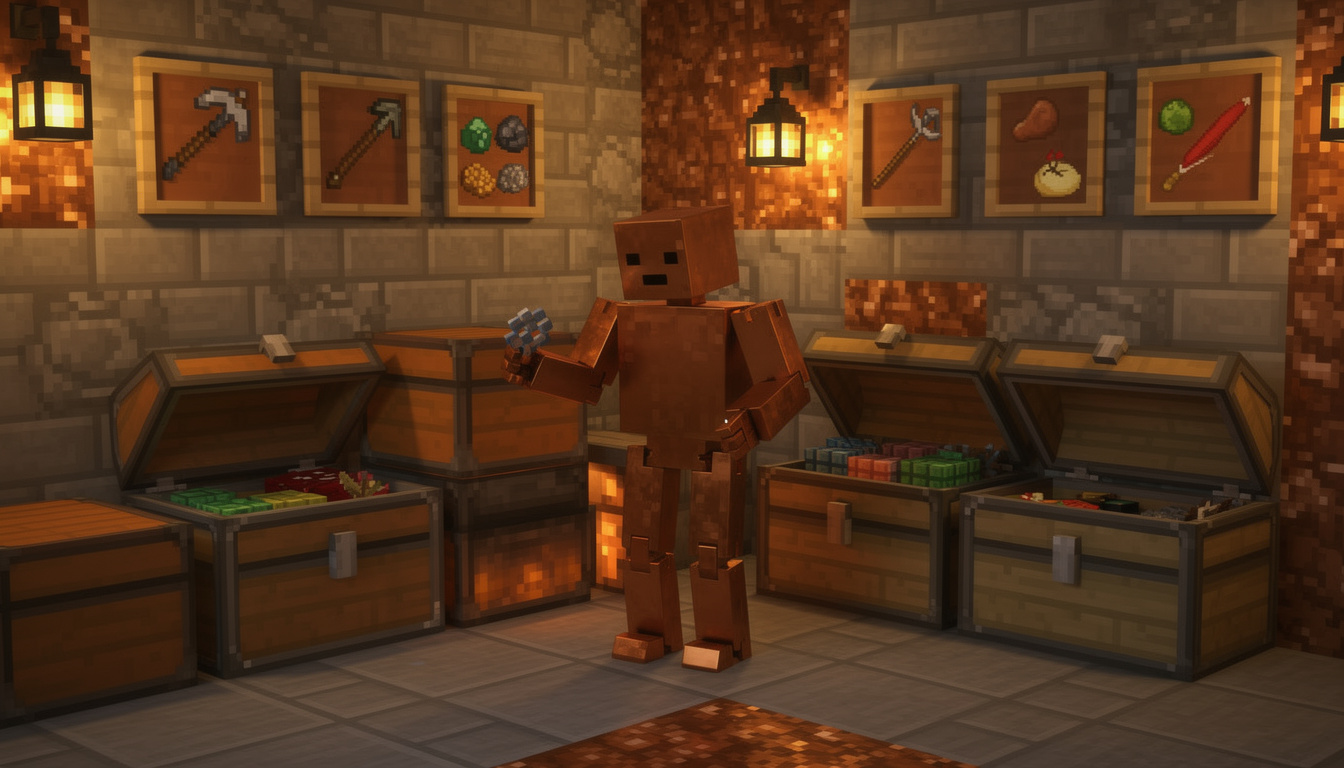 Tout savoir sur le golem de cuivre dans minecraft et ses fonctionnalités