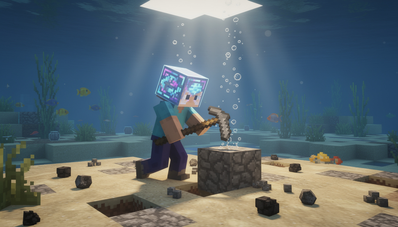 découvrez tout sur l'enchantement aqua affinity dans minecraft : améliorez votre vitesse de minage sous l'eau et optimisez vos aventures aquatiques avec cet enchantement incontournable.