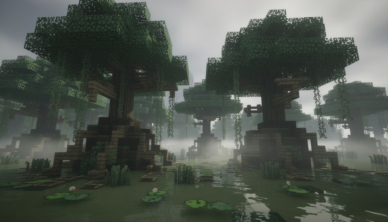 Biome Marais Minecraft : caractéristiques, mobs, villages et seeds