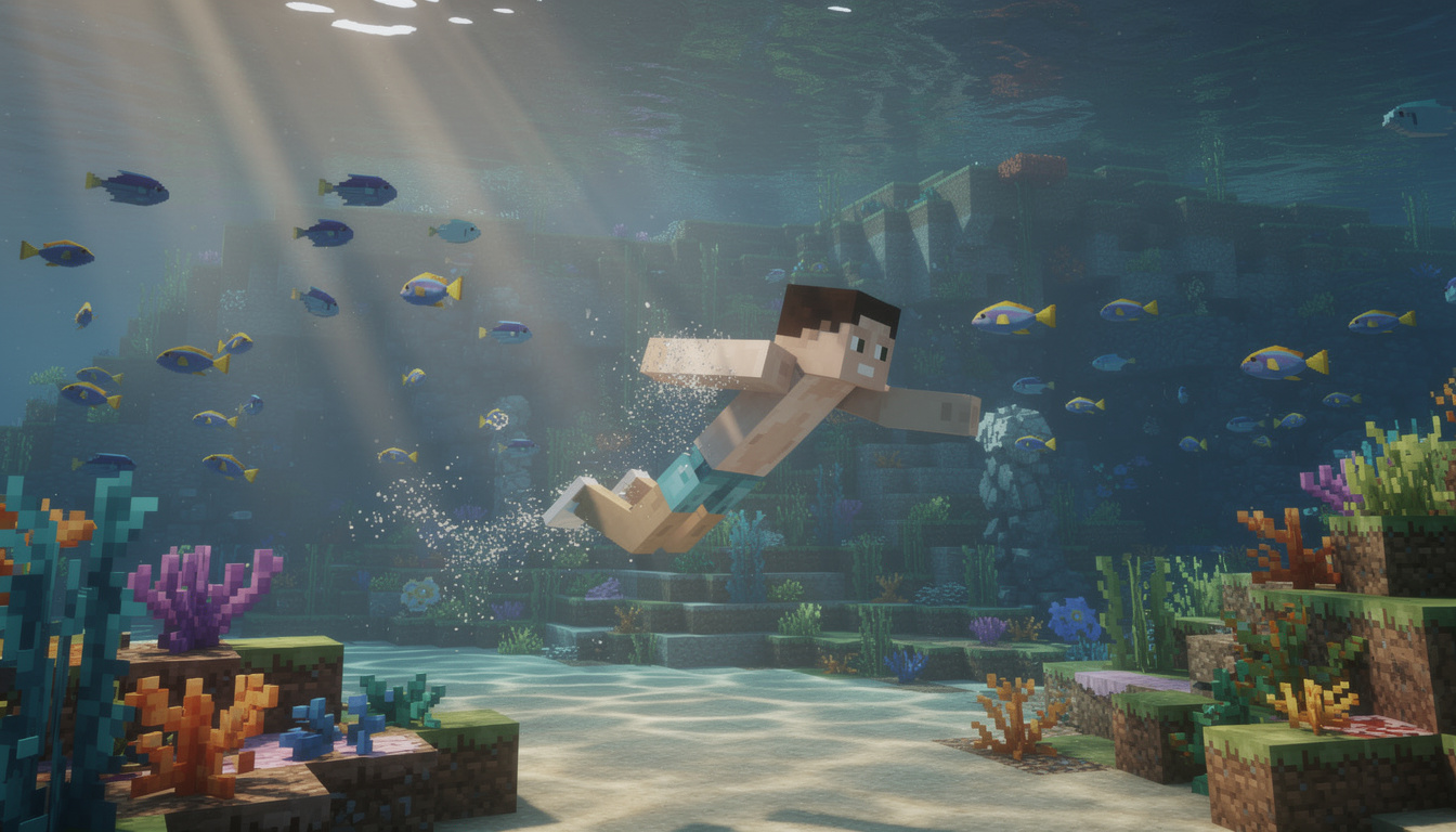 Découvrir l’agilité aquatique dans minecraft : guide et astuces pour bien nager
