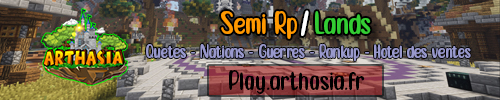 Bannière du serveur Minecraft Arthasia