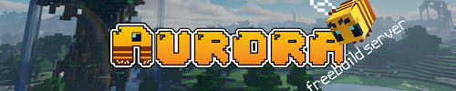 Bannière du serveur Minecraft Aurora