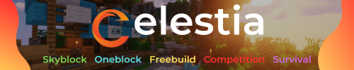 Bannière du serveur Minecraft Celestia