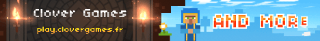 Bannière du serveur Minecraft Clover Games