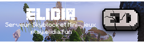 Bannière du serveur Minecraft Elidia | Skyblock