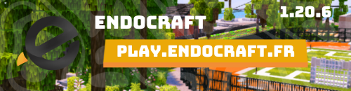 Bannière du serveur Minecraft EndoCraft | RolePlay 1.20.6 Vanilla