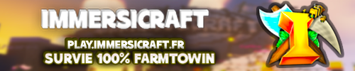 Bannière du serveur Minecraft Immersicraft