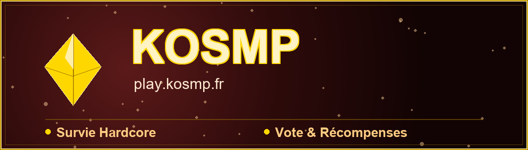 Bannière du serveur Minecraft KOSMP