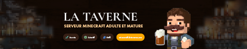 Bannière du serveur Minecraft LaTaverne | Adulte - Survie 1.21