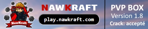 Bannière du serveur Minecraft NawKraft