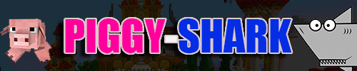Bannière du serveur Minecraft PiggyShark