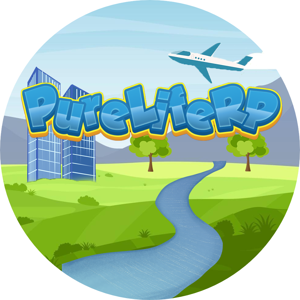Bannière du serveur Minecraft PureLifeRP V1 - RolePlay - Crack ON