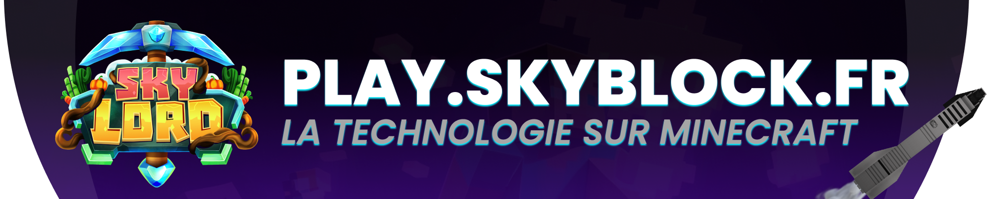 Bannière du serveur Minecraft SKYLORD - SKYBLOCK FARMTOWIN