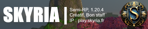 Bannière du serveur Minecraft Skyria