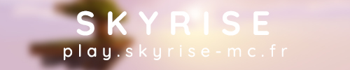 Bannière du serveur Minecraft Skyrise